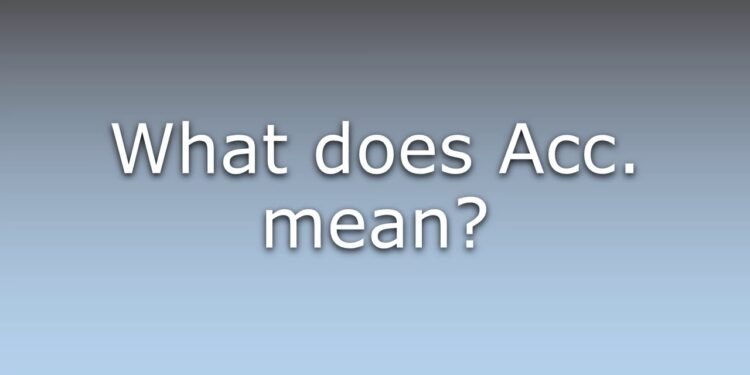 ACC Meaning