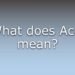 ACC Meaning