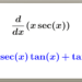 Derivative of Secx