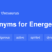 Energetic Synonym