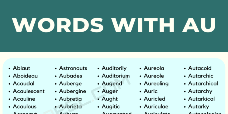 Words With Au