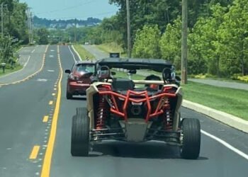 a street UTV on the road