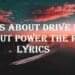 its about drive it's about power lyrics